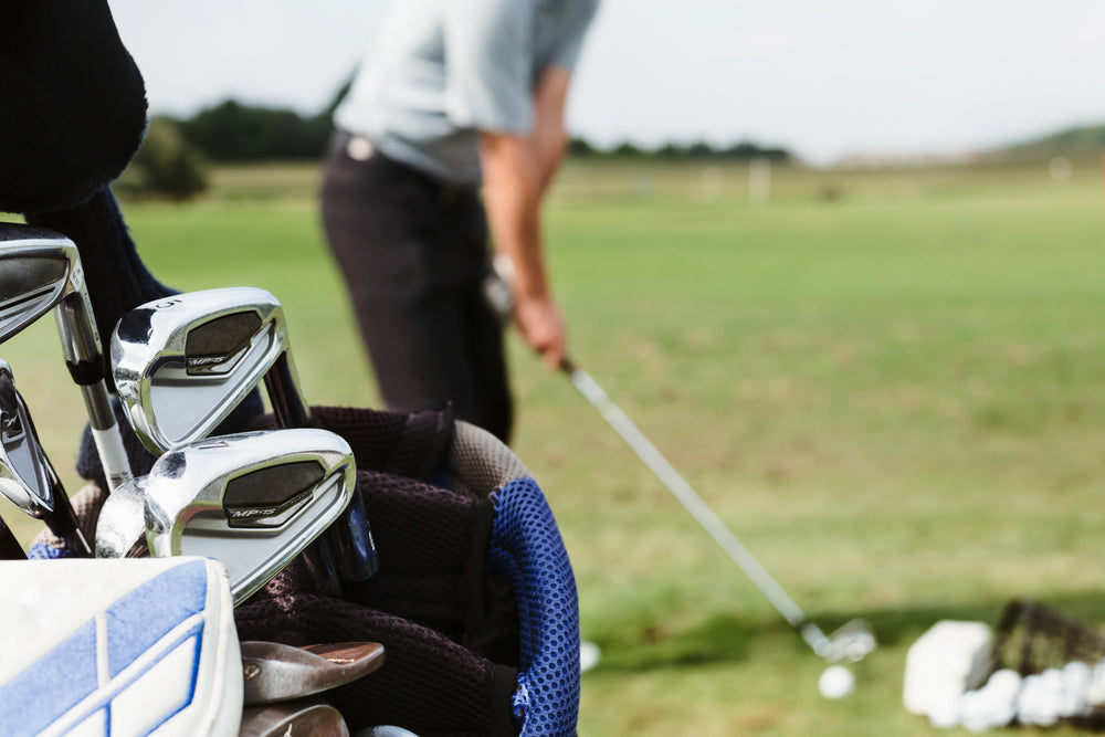 Man playing golf